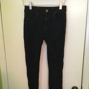 Dark indigo wash hi-rise Jeggings AE size 4 Long